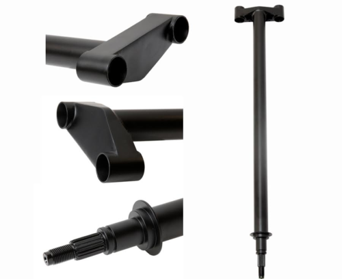 Vástago de dirección ARMAT by Alba Racing para Honda TRX 450R, fabricado en acero cromomolibdeno 4130 (negro o cromado) (abrazadera incluida)