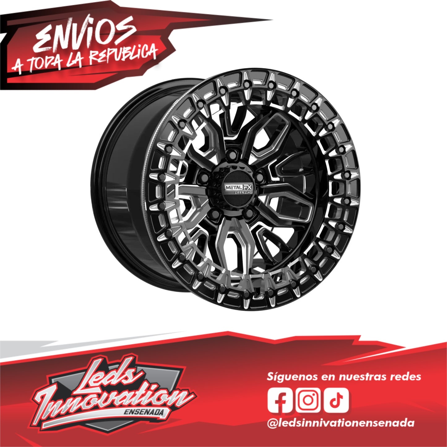Mayhem R Beadlock | Corte de contraste negro brillante