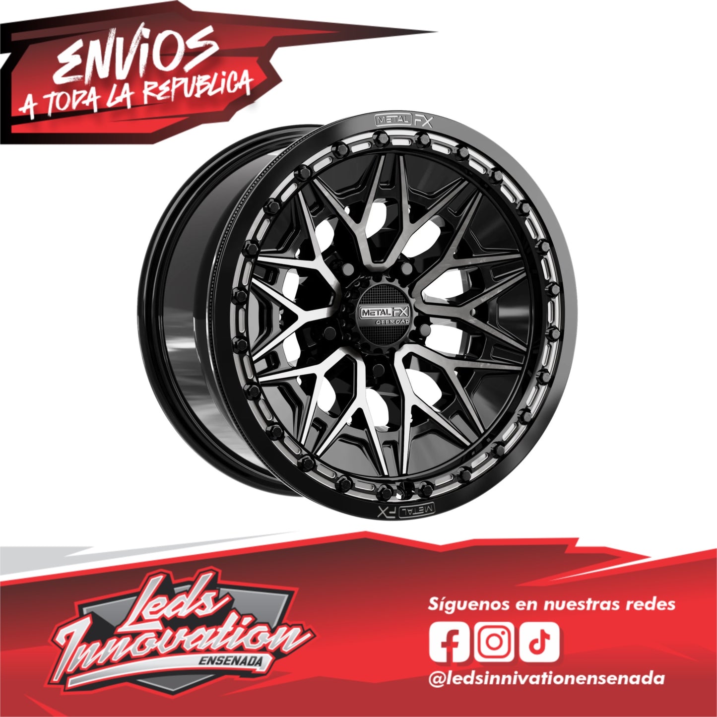 Alpha R Beadlock | Cara DDT negra brillante RZR