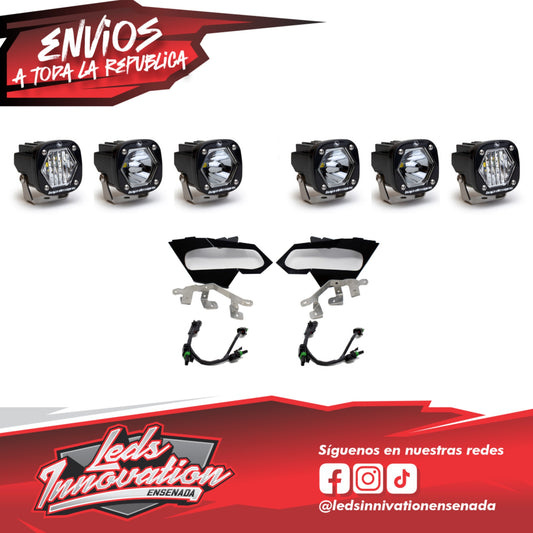 KIT DE FAROS DELANTEROS TRIPLES LED CAN-AM S1 - CAN-AM MAVERICK X3 2017-24