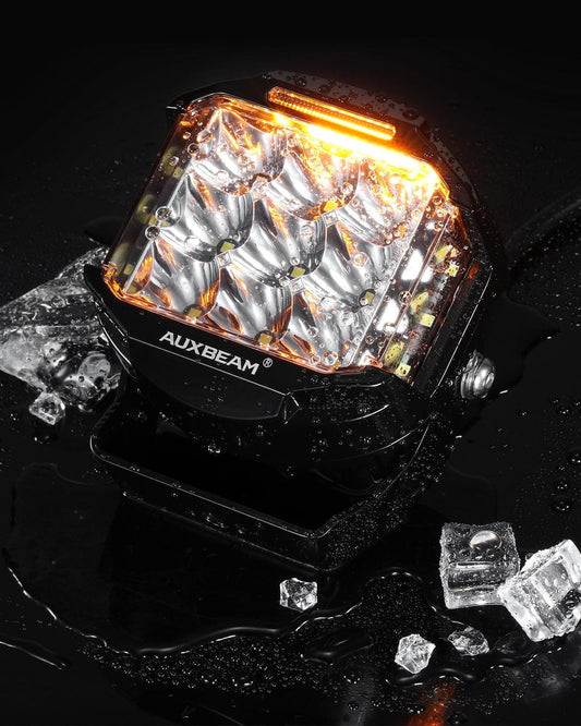 Serie V-MAX | Luces LED redondas de haz combinado, de 5 pulgadas, 168 W, 16440 lm, con luces diurnas ámbar