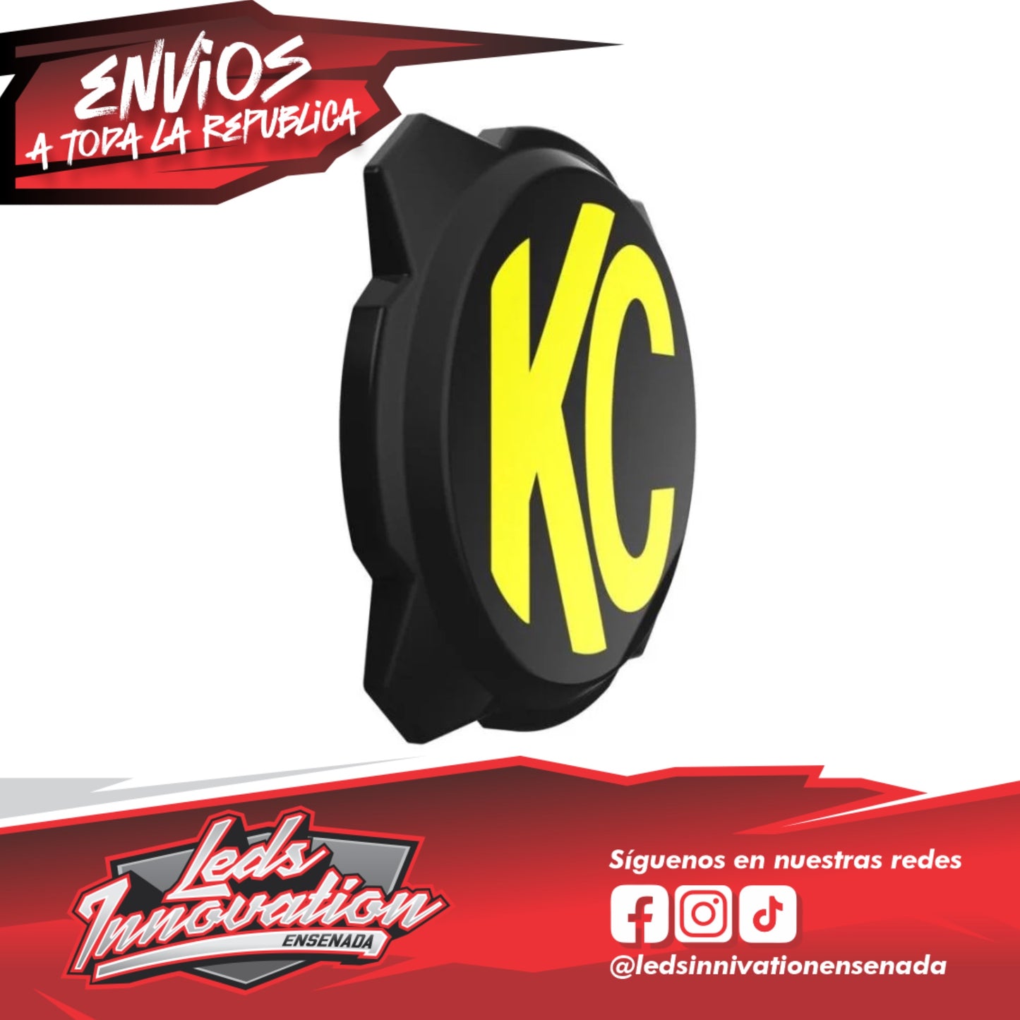 CUBIERTA DE LUZ GRAVITY® TITAN/PRO6 DE 6" - LOGOTIPO KC NEGRO/AMARILLO