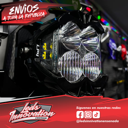 🌵Kit Lp4 Baja Designs/Espejo Cuero race Chupacabra Off Road/Base Para montar Lp4🌵