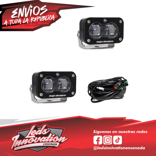 PAR DE LUCES AUXILIARES LED S2 SAE - UNIVERSAL