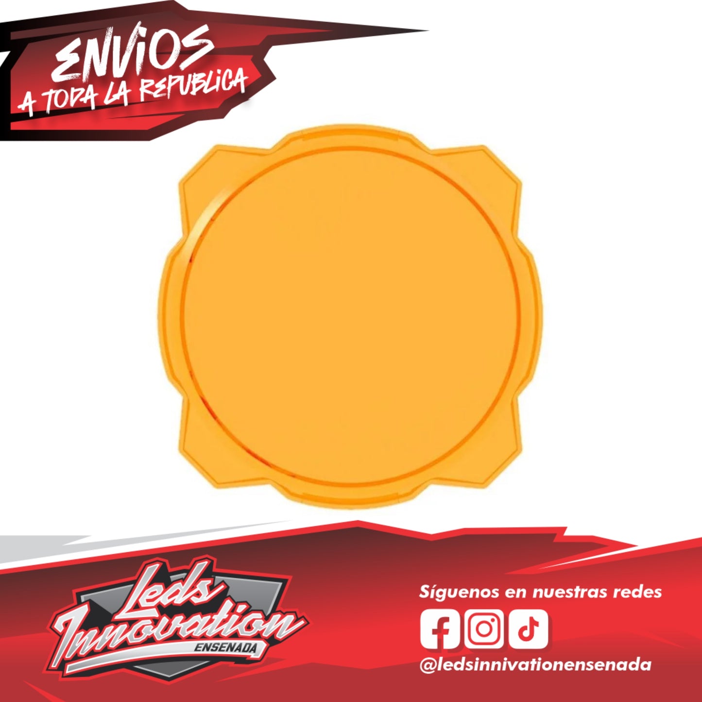 CUBIERTA DE LUZ GRAVITY® TITAN/PRO6 DE 6" - LOGOTIPO KC NEGRO/AMARILLO