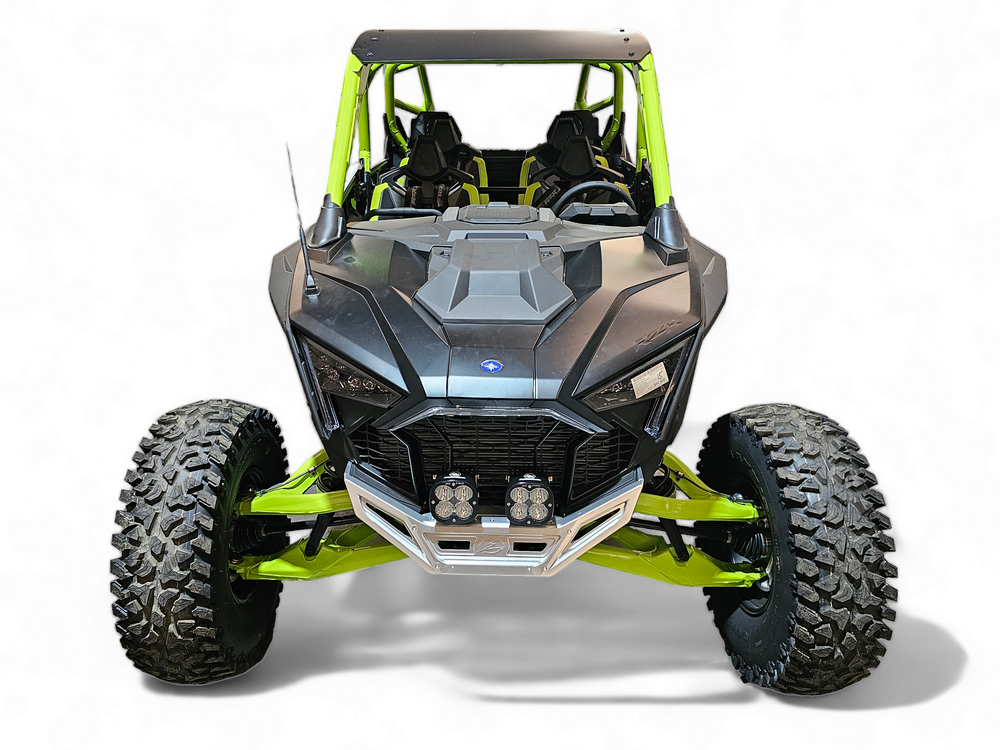 Parachoques delantero mecanizado con cabrestante para Polaris RZR Pro R/Turbo R (anodizado transparente) 2022-2025