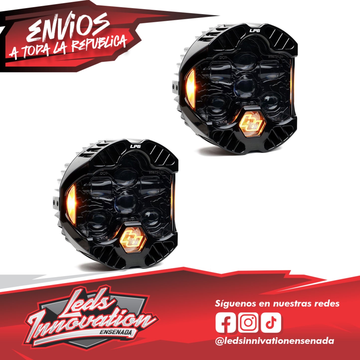 PAR DE FAROS DELANTEROS LED DOT LP6 DE REPUESTO - UNIVERSAL