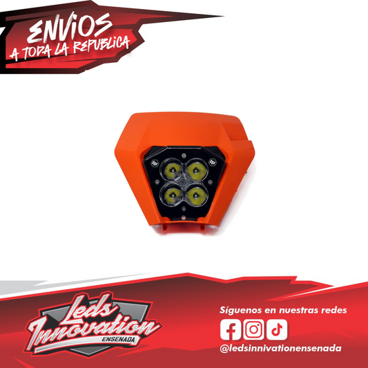 KIT DE FARO DELANTERO KTM XL80 (D/C) CON CARCASA '17-19 - KTM 2017-19 250 EXC-F; 2019 250 XC-W TPI/300 XC-W TPI; 2017-19 350 EXC-F; 2019 450 EXC-F; 2017-19 500 EXC-F