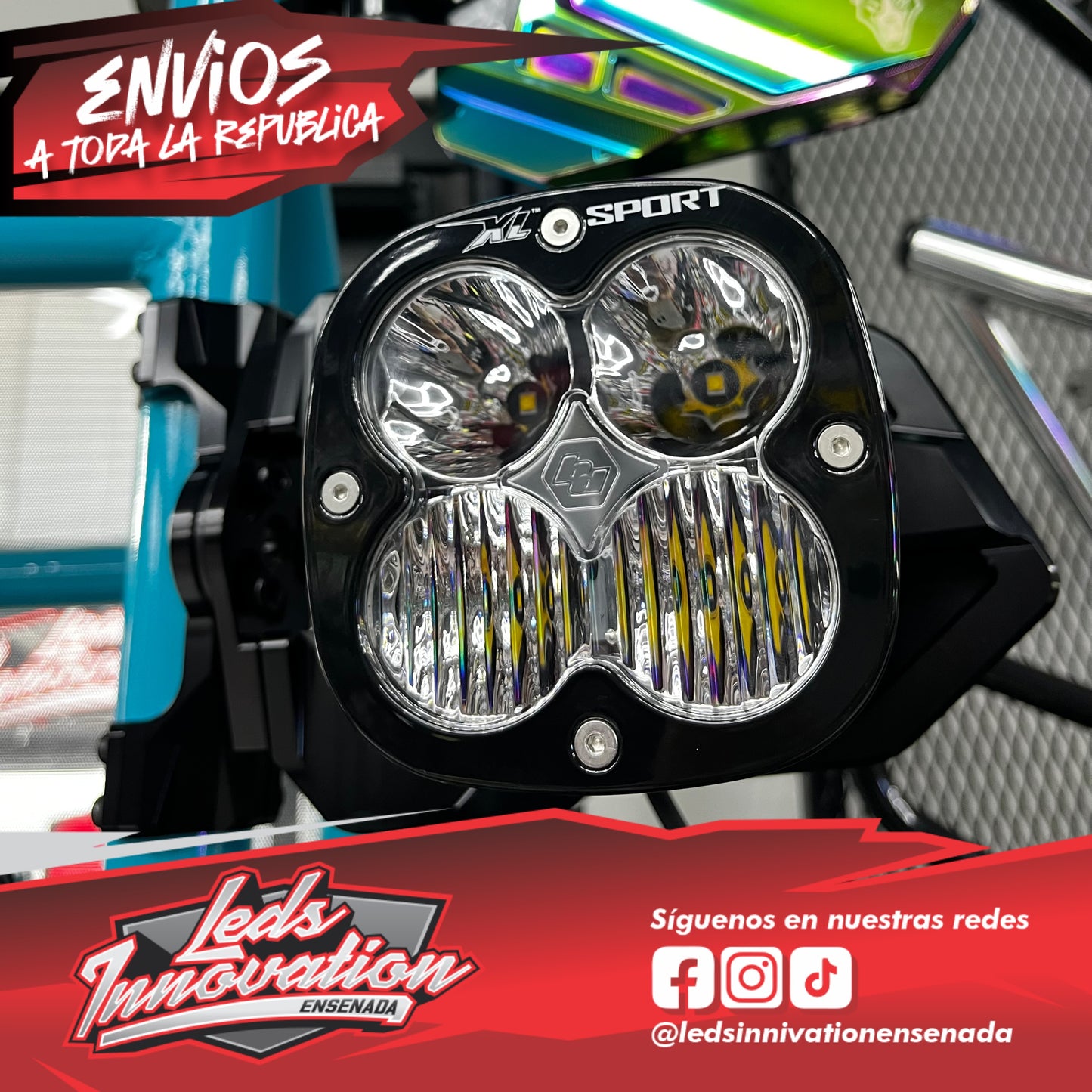 🌵Kit XL sport Baja Designs/Espejos Cuero Race Chupacabra Off Road🌵