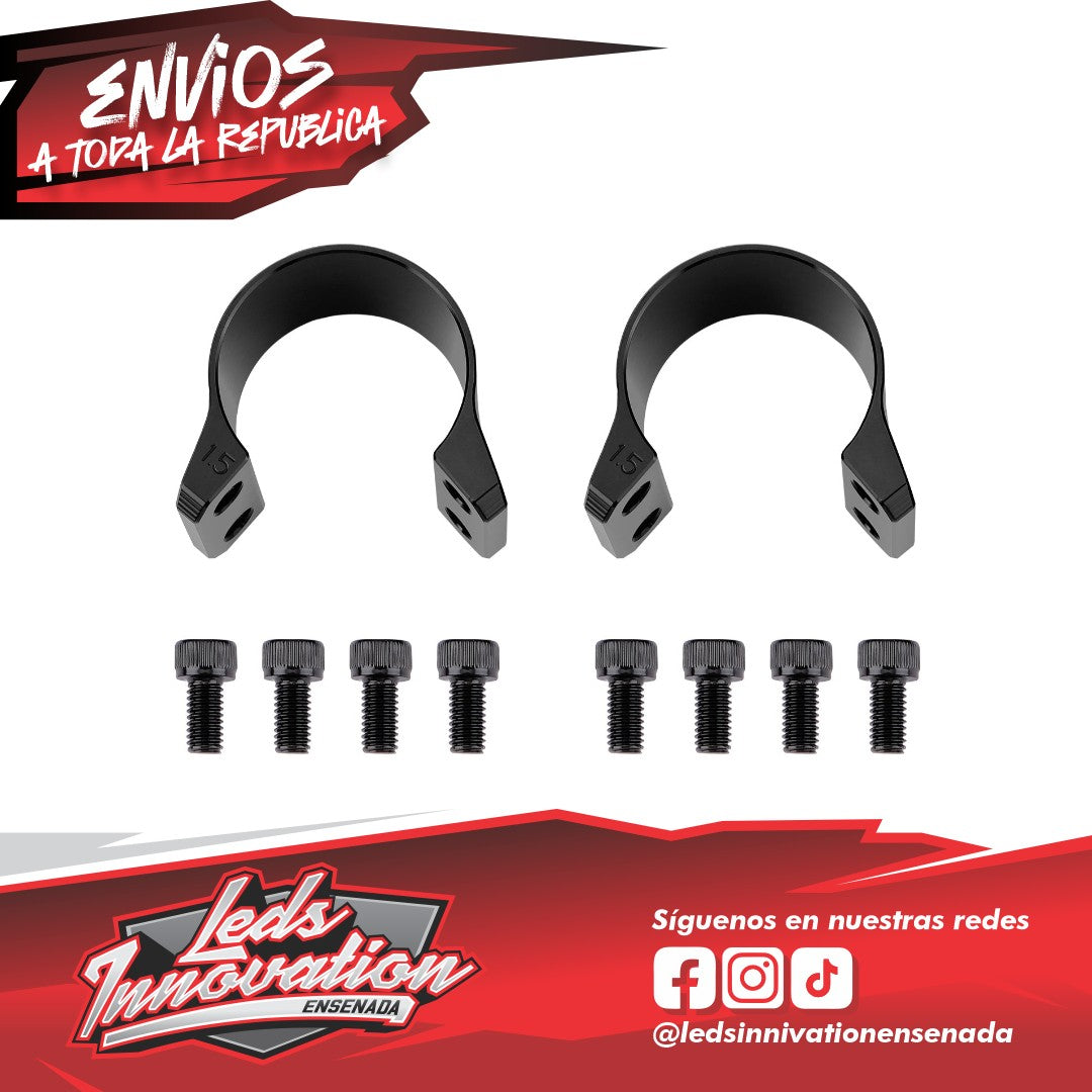Abrazaderas para tubo Chupacabra Offroad, tamaños de 1,5" a 2,0" (se venden por unidad)