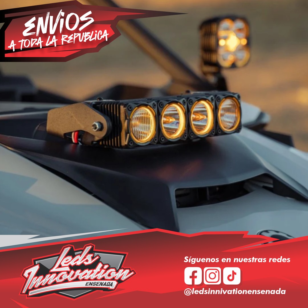 Conjunto de soporte de torre de amortiguación y barra de luz LED FLEX ERA® para Can-Am Maverick R