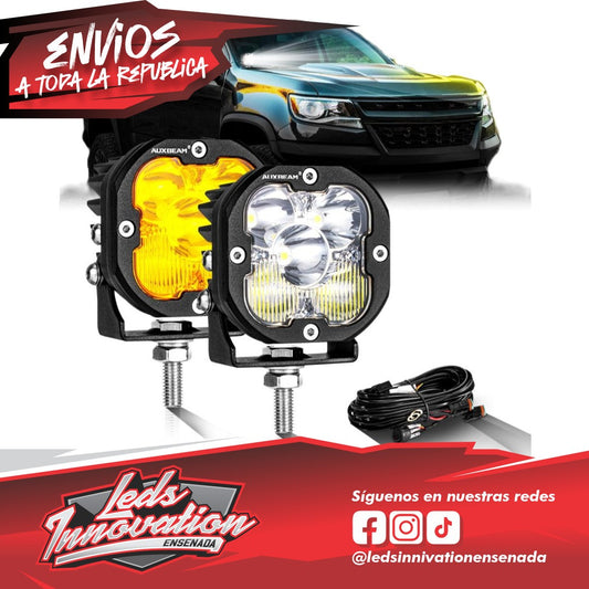 Luces LED XP-ULTRA de 3 pulgadas, 80 W, 9600 lm, color blanco y ámbar