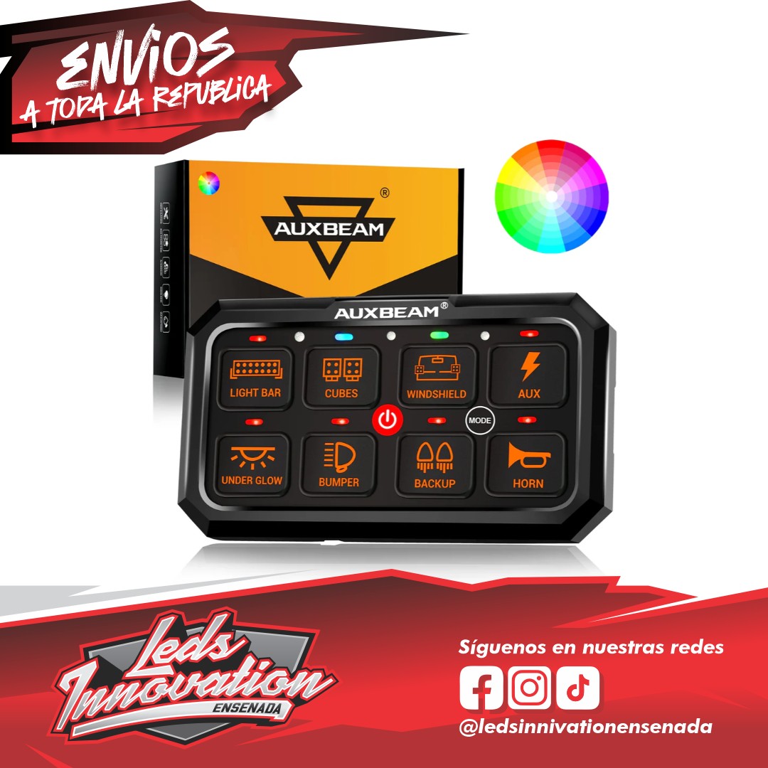 Panel de interruptores RGB RA80 XL, tamaño grande, compatible con modo de conmutación, momentáneo y pulsado