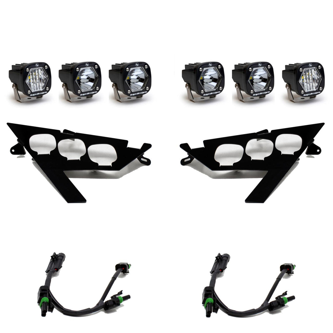 Kit de faros delanteros triples LED Polaris S1 - Polaris RZR Pro XP 2020-2026; RZR Pro R/Turbo R 2022-2024