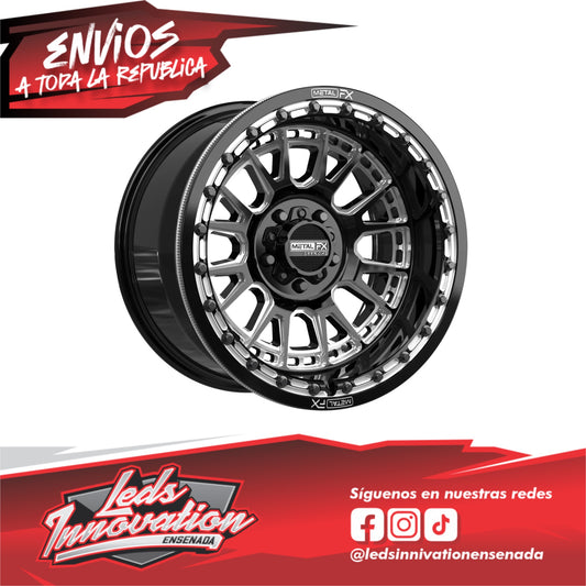 17 Slayer R Beadlock | Negro brillante con corte de contraste RZR