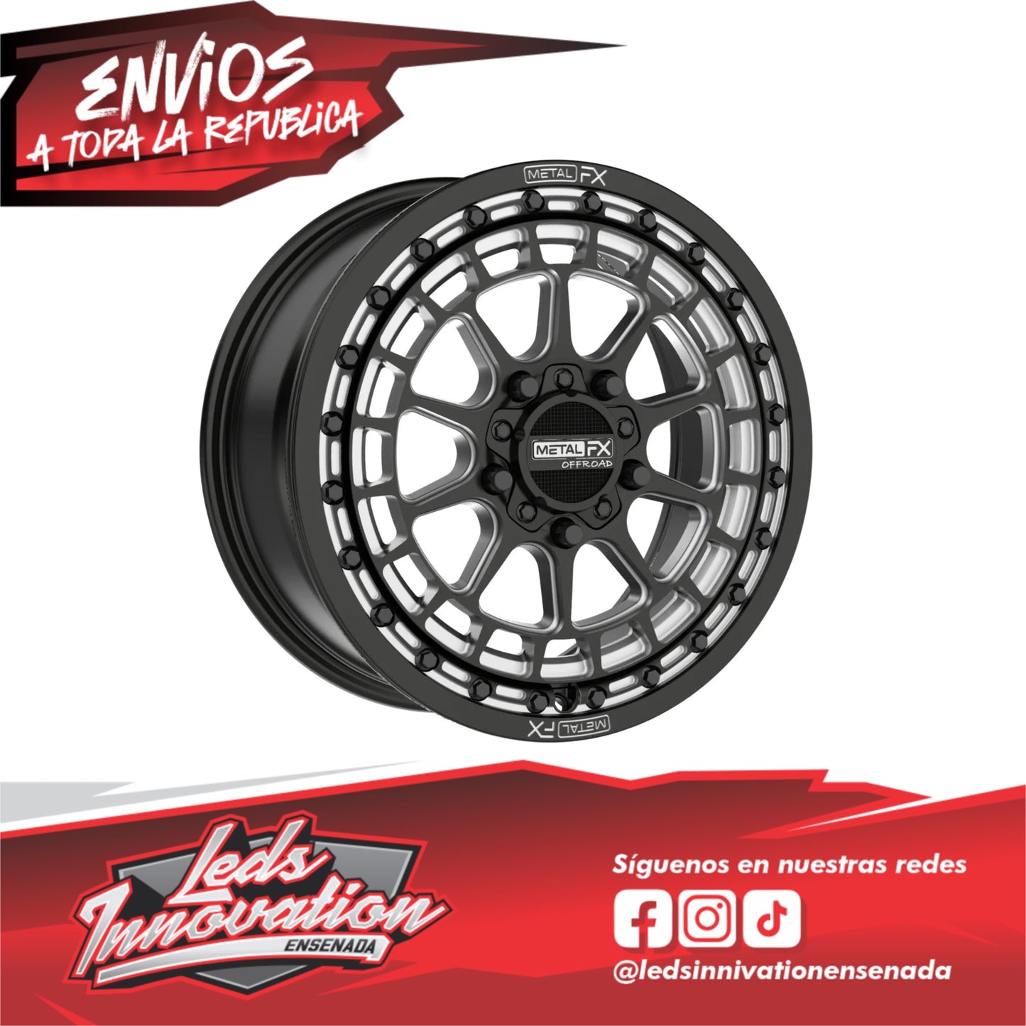 Outlaw R Beadlock | Corte de contraste negro satinado RZR