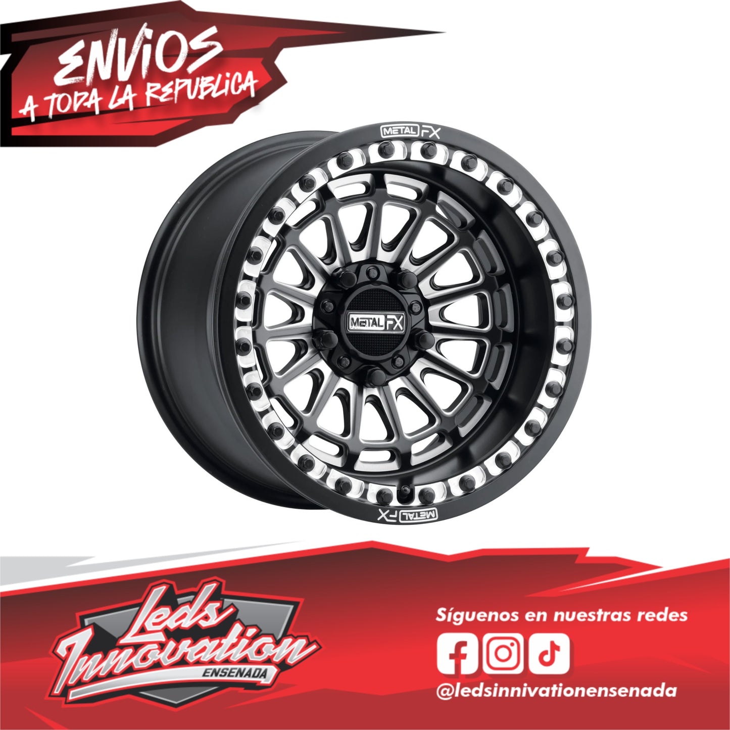 Delta R Beadlock | Corte de contraste negro satinado