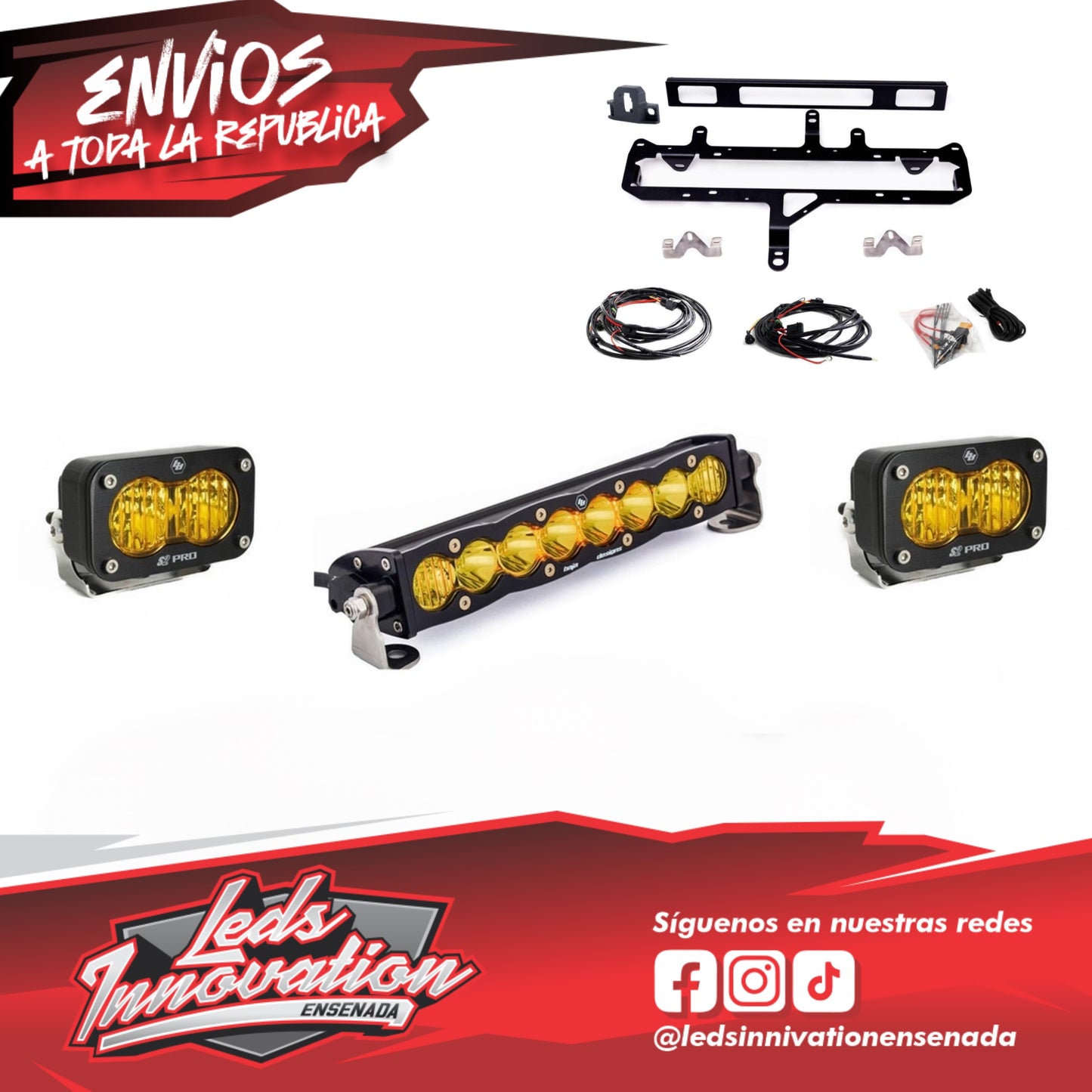Barra de luces de 10" para Toyota S8 / Kit de conversión de luces de parrilla TRD Pro para S2 Pro - Toyota Tacoma 2024 en adelante