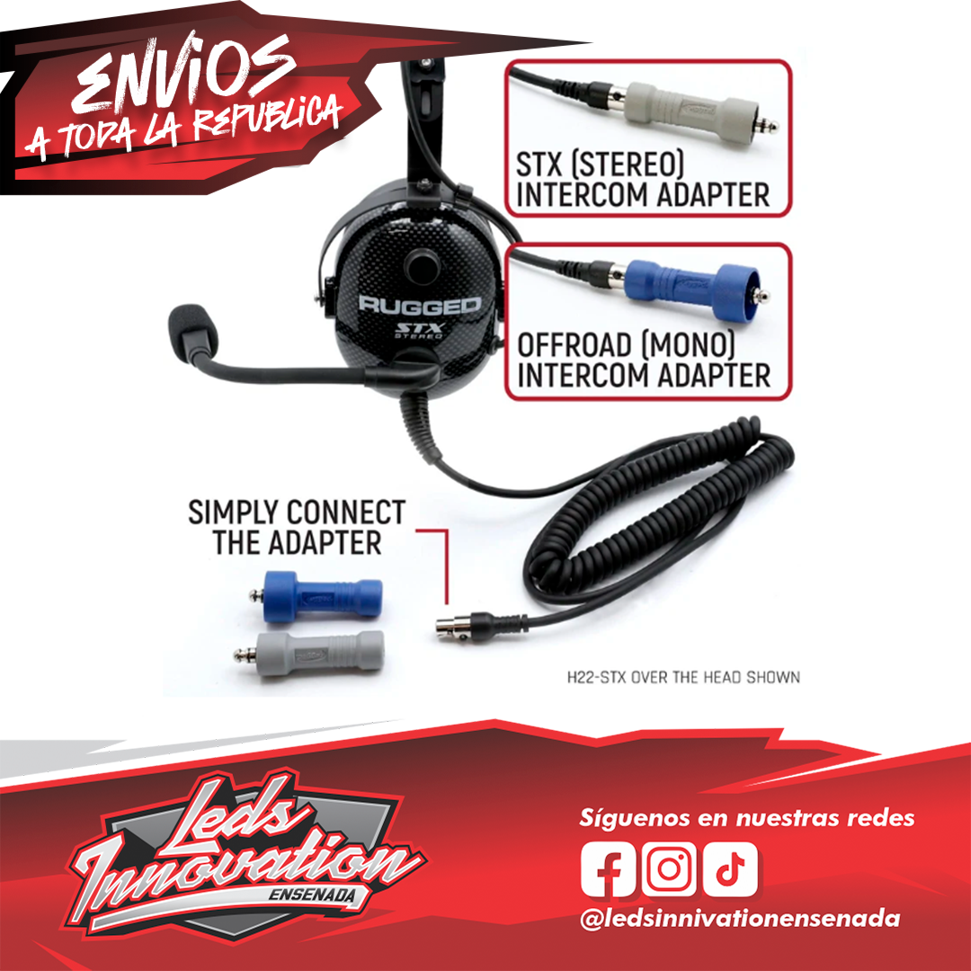 Rugged AURICULARES para intercomunicadores ESTÉREO y TODOTERRENO
