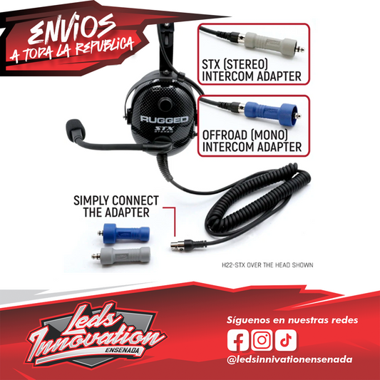 Rugged AURICULARES para intercomunicadores ESTÉREO y TODOTERRENO