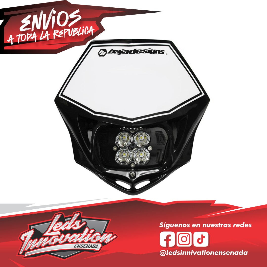 Kit de faros delanteros deportivos para motocicletas Squadron (D/C) con carcasa - Universal
