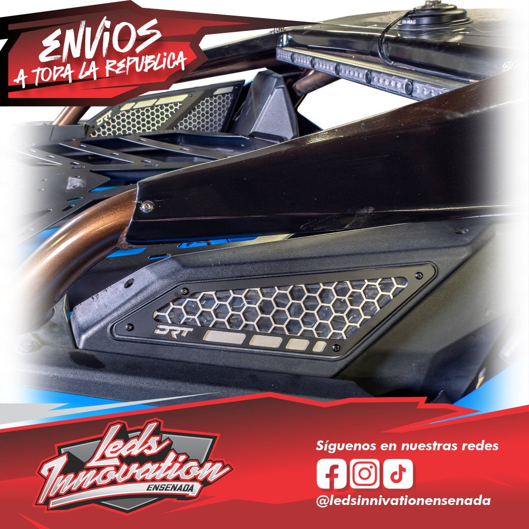 Conjunto completo de ventilación de admisión de aluminio DRT Polaris RZR Pro R/Turbo R